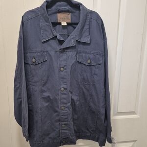True Nation Men's Slate Blue Utility Shirt Jacket